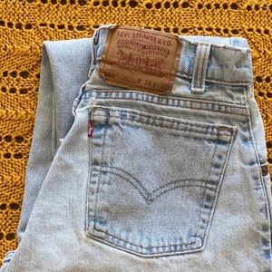 Vintage Red Tab high waisted light wash Levi’s